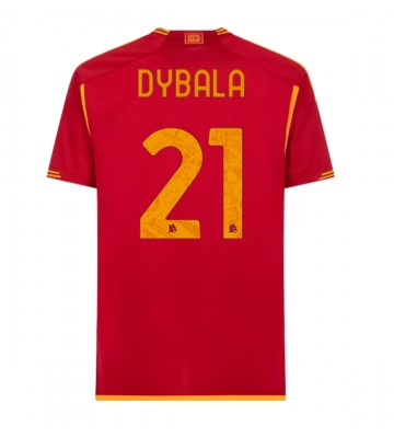 AS Roma Paulo Dybala #21 Replica Home Stadium Shirt 2023-24 Short Sleeve